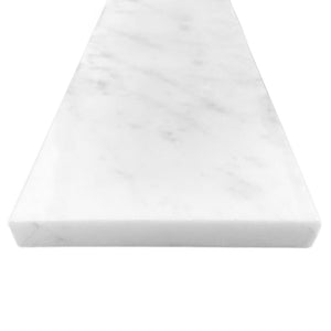 Custom Length Cut From 5x60 White Carrara Marble Thresholds Door Saddles Window Sills Shower Curbs Standard Bevel Polished
