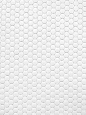 Penny Round Polished White Porcelain Mosaic