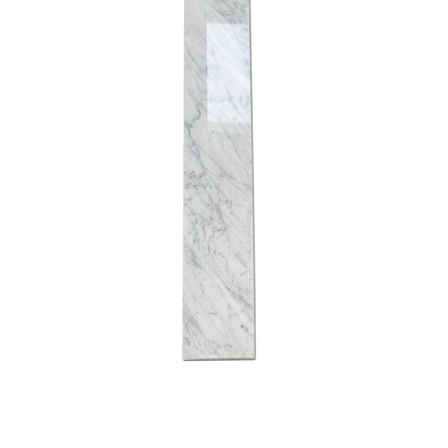 Custom Length Cut From 4x60 White Carrara Marble Thresholds Door Saddles Window Sills Shower Curbs Single Hollywood Bevel Polished