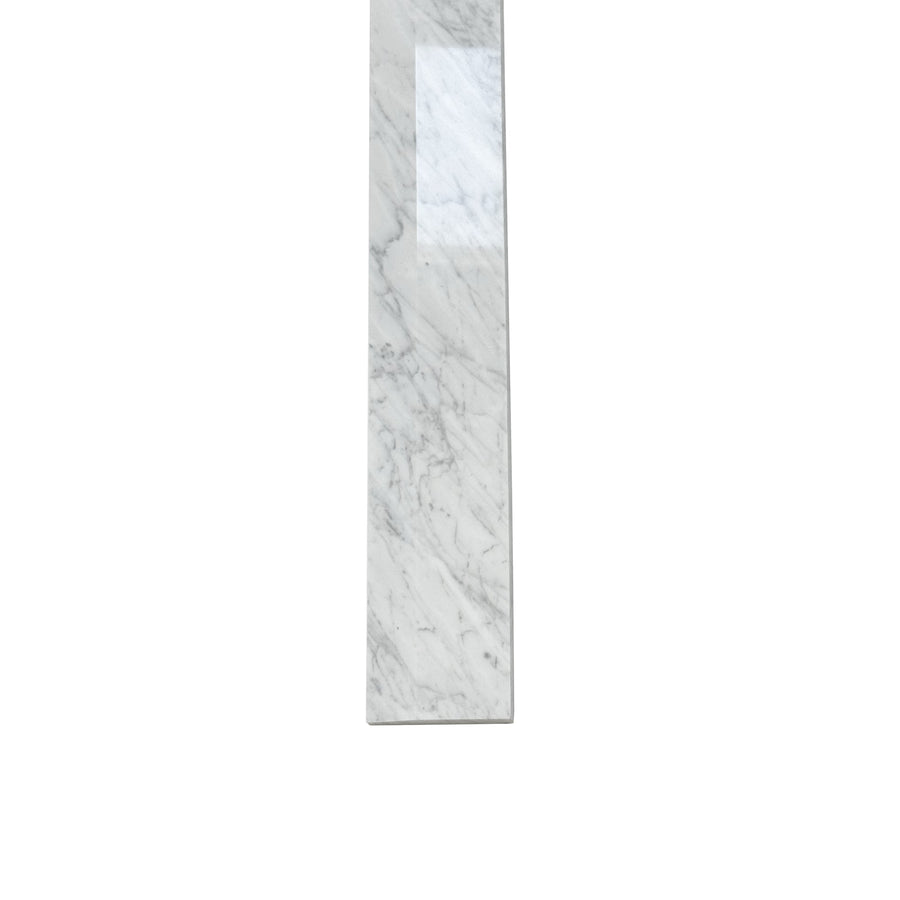 Custom Length Cut From 5x60 White Carrara Marble Thresholds Door Saddles Window Sills Shower Curbs Single Hollywood Bevel Polished