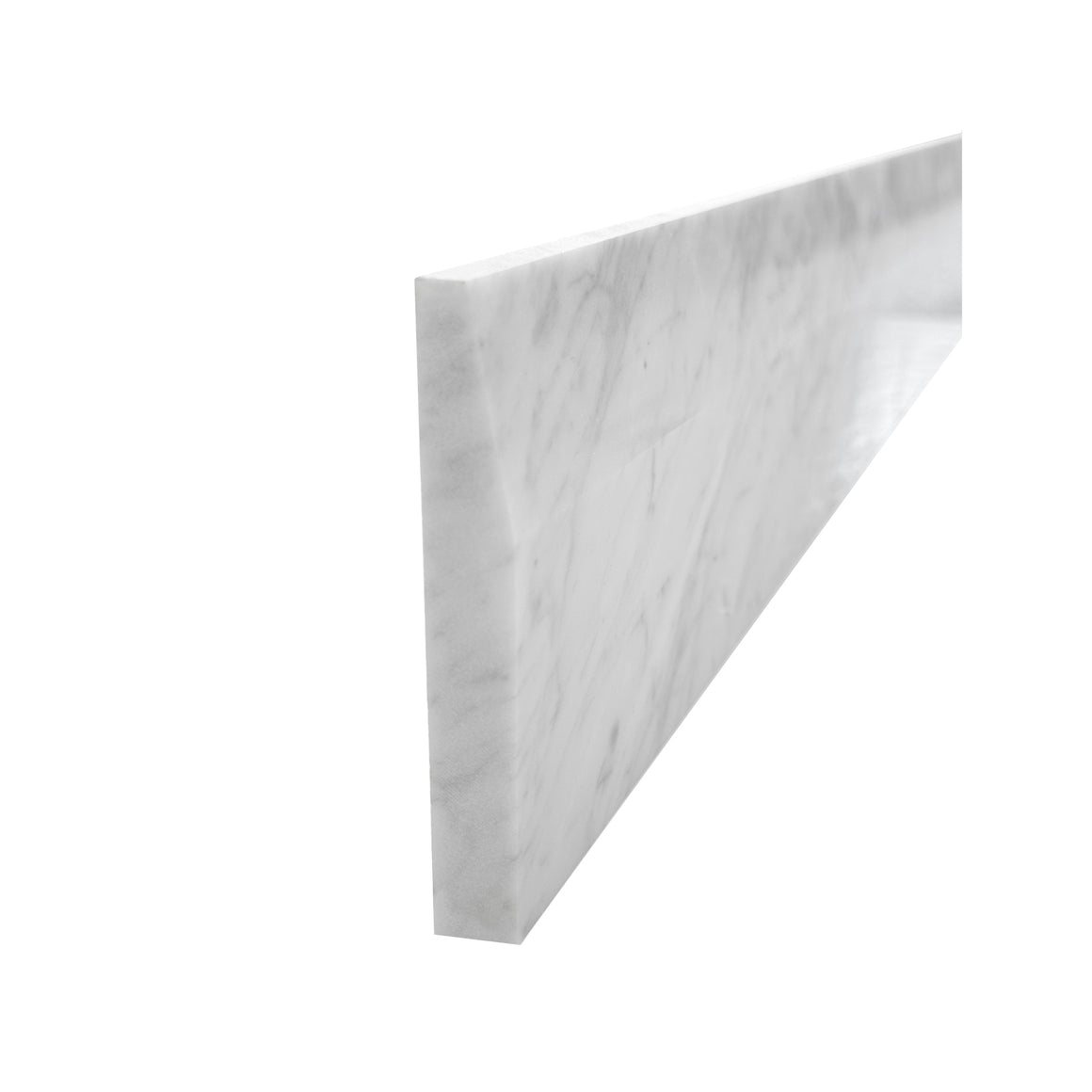 Custom Length Cut From 4x60 White Carrara Marble Thresholds Door Saddles Window Sills Shower Curbs Single Hollywood Bevel Polished