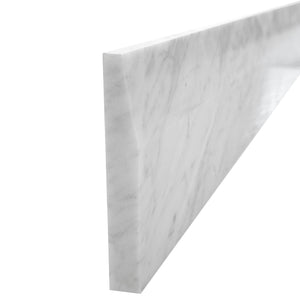 Custom Length Cut From 4x60 White Carrara Marble Thresholds Door Saddles Window Sills Shower Curbs Single Hollywood Bevel Polished