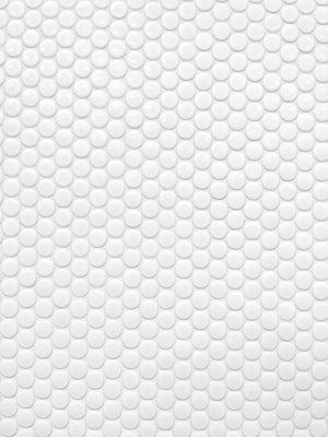 Penny Round Glossy White Porcelain Mosaic