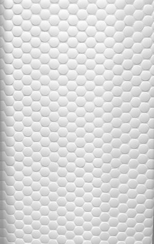 Penny Round Unglazed White Porcelain Mosaic
