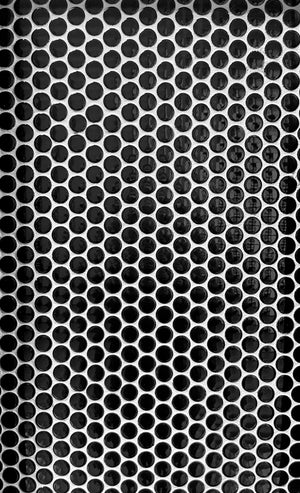 Penny Round Polished Black Porcelain Mosaic