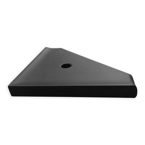 8" Matte Black Ceramic Corner Shelf Elegant Shower Shelf with a Drain Hole (Two sided Tapes Included) - Marble Barn